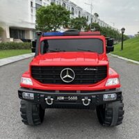 Ô Tô Xe Điện Cứu Hỏa Cho Bé ABM5688 , 2 Chỗ 4 Động Cơ, Còi Hú, Đèn Nháy, Có Bluetooth
