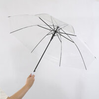 ☆★Ô trong suốt thời trang được gia cố, Ô Cán Dài Unisex 8 xương, ô bán tự động sáng tạo tươi mới/ô 3.6