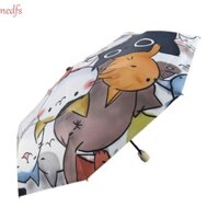 Ô tự động cho mèo NEDFS, In chữ UV Bảo vệ chống nắng cho mèo, Mưa nắng thời trang Sử dụng kép Mini Ins Phim hoạt hình gấp ô chống nắng trẻ em