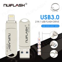 Ổ USB Flash USB Ổ Cứng Cho iPhone XS Max X 8 7 6 iPad 16/32/64/128 GB Thẻ Nhớ USB Hình Chìa Khóa Lightning Ổ USB Nhỏ