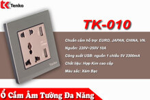 Ổ cắm điện đa năng âm tường Tenko TK-010