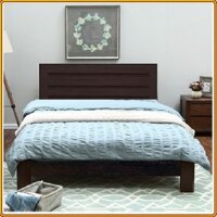 Oak 09 - Nệm 1m4 x 2m : Giường Ngủ Gỗ Sồi ( Màu Nâu )