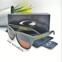 Oaklay frogskins lựu đạn Kính râm ori Ống kính Phân cực Quà tặng miễn phí Dây đeo & Kích thước gỗ sồi