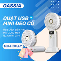 OASSIA Quạt mini Màn hình Quạt LED di động mini có thể gập lại PIN 12000mAh