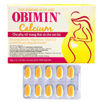 Obimin Calcium, hỗ trợ bổ sung calcium, magnesium, vitamin D3 & FOS