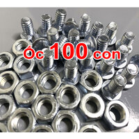 Ốc bắt kệ 100 con  kệ sắt V lỗ đa năng
