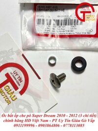 Ốc Bắt Ốp Che Pô Super Dream 2010 - 2012 (3 Chi Tiết) Chính Hãng