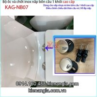 Ốc chốt tròn inox KAG-NB07, phụ kiện chân ốc nắp bồn cầu, ốc chốt bản lề nắp cầu