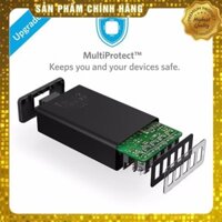 óc củ sạc nhanh 25W 5 cổng USB công nghệ PowerIQ hiệu Anker PowerPort 5 Lite (sạc nhanh Max 2.4A / Port) - Chính hãng