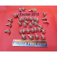 Ốc dàn áo Exciter 2010,34 con inox 304 đầu dẹp thái