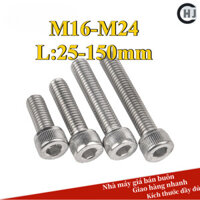 ốc lục giác/ốc lục giác chìm/Ốc Vít Lục Giác inox 316/Ốc Vít  Lục Giác  loa/bulong Lục Giác chìm đầu trụ trơn M16 / M18 / M20 / M24 * L25-150mm (HJC-DM-w)