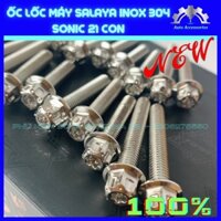 ỐC SALAYA - ỐC LỐC MÁY xe SONIC, Salaya Inox 304, bền chắc, thay thế ZIN, giúp trang trí xe anh em đẹp hơn, SL 21 con