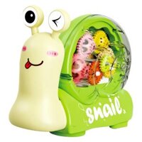 Ốc sên vui vẻ chạy quanh có phát nhạc đèn JS068717 C509 (Xanh lá)