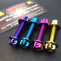 Ốc + tán treo pô Titan Gr5 mẫu salaya chấm bi gắn xe Sonic , Raider , Winner , Ex 150 , Ex 11 , Wave , Dream 8li40