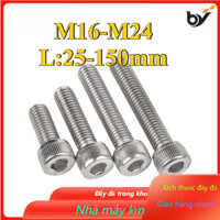 Ốc Vít Lục Giác inox 316/Ốc Vít  Lục Giác  loa/bulong Lục Giác chìm đầu trụ trơn M16 / M18 / M20 / M24 * L25-150mm (BY-DM-w)