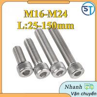Ốc Vít Lục Giác inox 316/Ốc Vít  Lục Giác  loa/bulong Lục Giác chìm đầu trụ trơn M16 / M18 / M20 / M24 * L25-150mm [ST-DM-1]
