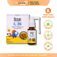 Ocean Vitamin D3+DHA [Chính hãng] – Lọ 20ml dạng xịt Bổ sung D3 và DHA tăng hấp thu canxi và phát triển trí tuệ ở trẻ