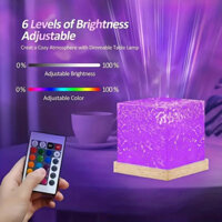 Ocean Wave RGB Aurora Lamp Cube có điều khiển từ xa Máy chiếu đèn nước đổi màu 16 màu cho phòng ngủ Trang trí tường phòng khách