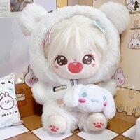 [OD] Outfit doll 20cm/Áo khoác gấu cloud trắng/Áo khoác thỏ trắng siêu cấp cute