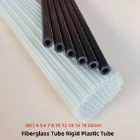 Od3 4 5 6 7 8 10 12 14 16 18 20mm Ống sợi thủy tinh màu đen Ống nhựa cứng-1 / 2 / 3 Cái