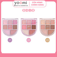 [ODBO Chính hãng ] Bảng Phấn mắt 8 Ô Odbo Romance Mood Eye Palette OD2023 Kết hơp nhũ sáng chống nước nhũ sáng Yoomi