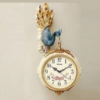 oder đồng hồ treo tường 2 mặt công xanh hang Quang Chau