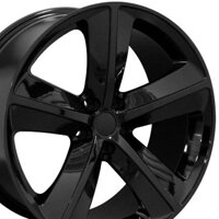 OE Wheels LLC 20 Inch Fits Dodge Challenger Charger SRT8 Magnum Chrysler 300 SRT8 SRT Style DG05 20x9 Rims Gloss Black SET