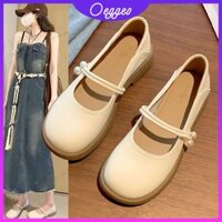 oeggeo giày búp bê nữ đế cao lolita Mary Jane Đế da mềm đế thời Màu sắc đa dạng Điệu đà Đi biển Đẳng cấp