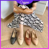 Oeggeo Giày Đi Mưa Mũi Nhọn Bằng Nhựa Chống Thấm Nước Cho Nữ