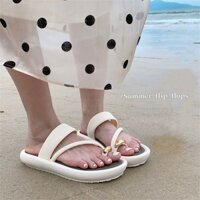 Oeggeo shop Nữ Áo khoác ngoài đế dày dép Giày dép ngón chân mùa hè dép xỏ ngón