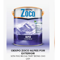 OEXPO ZOCO ALPES FOR EXTERIOR  SƠN PHỦ NGOẠI THẤT BÓNG CAO CẤP- OZ80124 - 4,375 L
