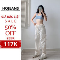 [OFF 50%] HQJeans Quần suông túi hộp kaki dây rút phong cách cá tính dáng dài 103cm mẫu thiết kế mới nhất HQ134