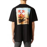 Off-white c / o VIRGIL ABLOH 21FW Tranh sơn dầu Màu nước Mũi tên Đen Áo thun ngắn tay tee