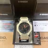 OFF WHITE G * shock GA-2300 Đồng hồ thể thao màu trắng nhạt Màu be Cam Analog Đồng hồ kỹ thuật số Đồng hồ thể thao chống nước Q948