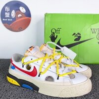Off White x Nike Blazer Low Co-Branded OW White Red Deconstruction DH7683-100