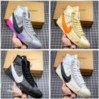 Off-white x Nu blazer mid "all halfves" giày thể thao thể thao nam và nữ Giày chạy bộ DKK