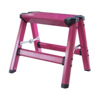 Offex Home Kitchen Aluminum Single Step Stool - Neon Pink