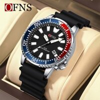 Ofns Lịch kinh doanh sang trọng Đèn ngủ Đồng hồ thạch anh nam chống nước