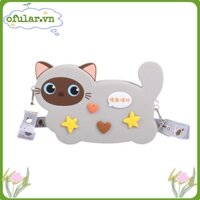 Ofular Phim hoạt hình Mèo đen, Túi silicon trẻ em ngoài trời, Túi mèo Xiêm hình động vật Kawaii sáng tạo