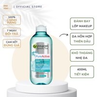 [Ohayou_beauty] Nước Tẩy Trang Garnier Pure Active Micellar Cleansing Water Oil Skin Xanh Dương Dành Cho Da Dầu