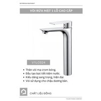 ÒI LAVABO NÓNG LẠNH ĐỒNG THAU MẠ CROM V1LC024