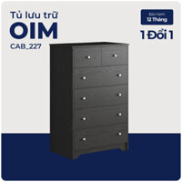 OIM, Tủ đựng đồ tân cổ điển 5 tầng 6 ngăn kéo, CAB_227, 79x49x124cm, Nội thất Nhà trên cao