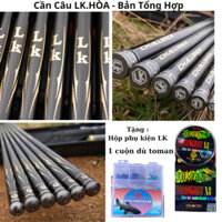 ok Cần Câu LK Hòa Phiên Bản Tổng Hợp , Cần Câu Săn Hàng LK Hòa Độ Cứng 5H Tặng Dù Toman Và Hộp Phụ Kiện Câu Đài LK