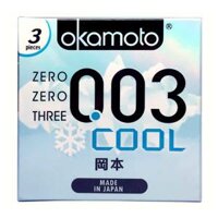 Okamoto 0.03 Cool 0.52mm, Hộp 3 Cái – Bao cao su siêu mỏng