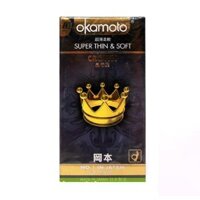 Okamoto Crown - Bao Cao Su Siêu Mỏng - Ôm Khít - Mềm Mại - Xuất Xứ Nhật Bản  - Hộp 10 Chiếc