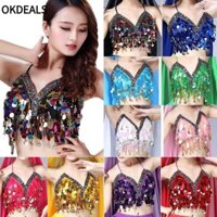 Okdeals Belly Dance Bra Hộp đêm cho phụ nữ Thái Lan / Ấn Độ / Ả Rập Áo ngực dây Sequin