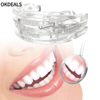 Okdeals Night Mouthguard Vệ sinh răng miệng Khay chống ngáy Bảo vệ miệng Cắn Hỗ trợ giấc ngủ Làm trắng răng