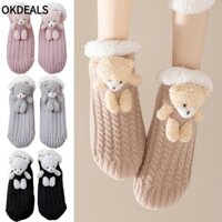 Okdeals Tất Giữ Nhiệt, Tất Sàn Dày Chống Trơn Trượt, Mùa Đông Ấm Áp Mềm Mại Hữu Ích Nhà Ngủ Mùa Đông