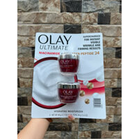 [Olay Mỹ] Set 2 kem chống lão hóa Olay Ultimate Niacinamide + Collagen Peptide24 3 in 1 48g x 2 hủ: