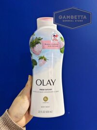 Olay Sữa Tắm Fresh Outlast Strawberry & Mint Body Wash 650ml